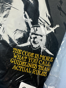 RTS The Code - Medium Heather Grey T-Shirt (Silver Skull Gold Text)