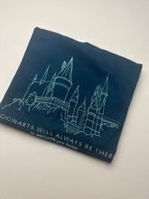 Load image into Gallery viewer, PRACTICALLY IMPERFECT - Castle is Home Small Navy T-Shirt
