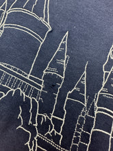 Load image into Gallery viewer, PRACTICALLY IMPERFECT - Castle is Home Small Navy T-Shirt
